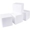 4 Pack Foam Cube Squares for Crafts - Polystyrene Blocks for DIY Projects, Models, Arts Supplies (6x6x6", White)